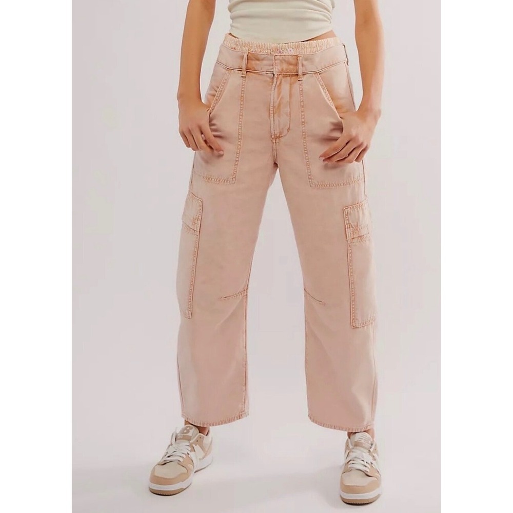 Citizens of Humanity Marcelle Cargo Pants High Rise Straight Roselle Pink 26